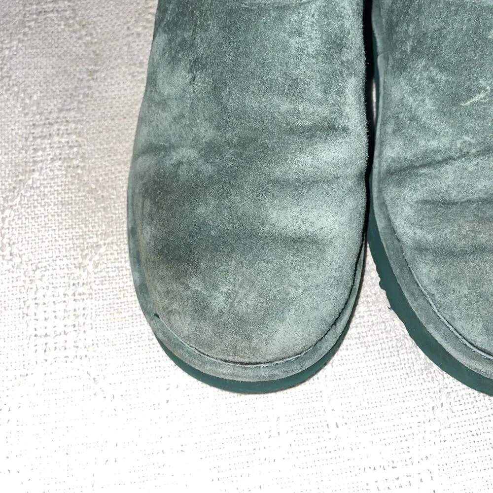 Lamo Women’s Fleece Lined Boots Size 9 M Green Leather Outdoors Comfort Warmth 1